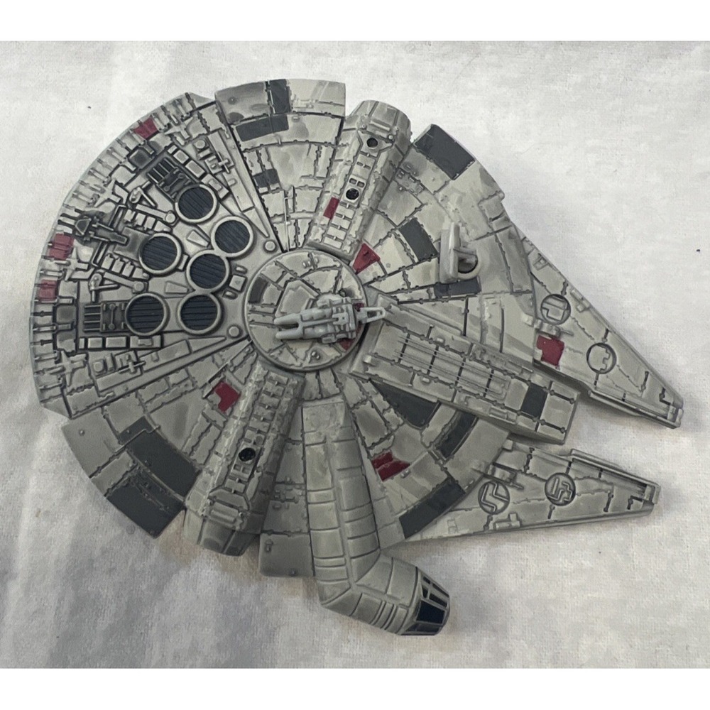 Star Wars Micro Machines Millennium Falcon Miniature Spaceship Toy Gray 4.5 Inch
